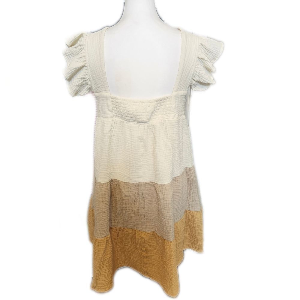 Entro Colorblocked & Tiered Ruffled Straps Mini Dress, M - Picture 4 of 9